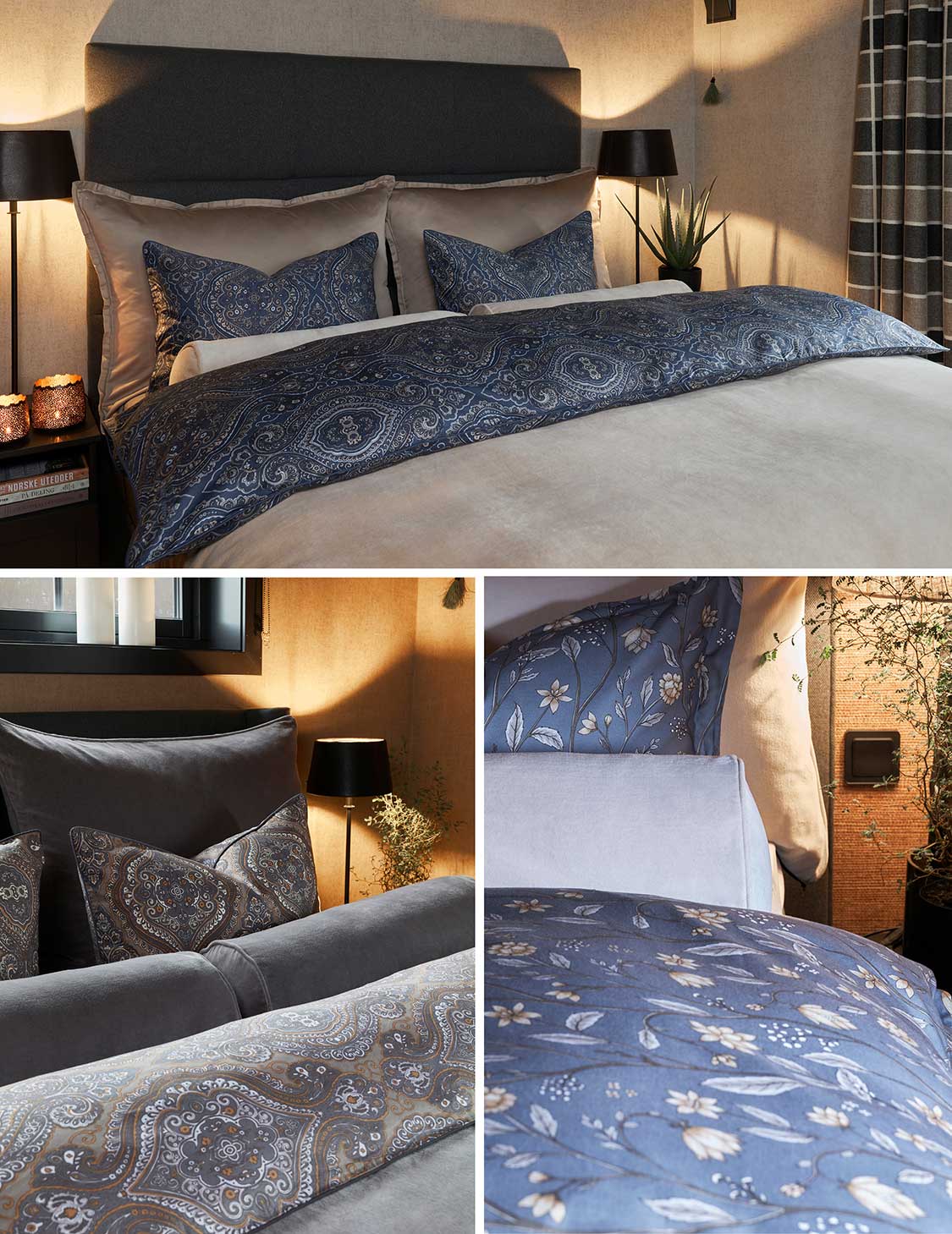 Bedward og Chester sengetøy i sateng fra Halvor Bakke, Bedtime story. Høstens nyhet.