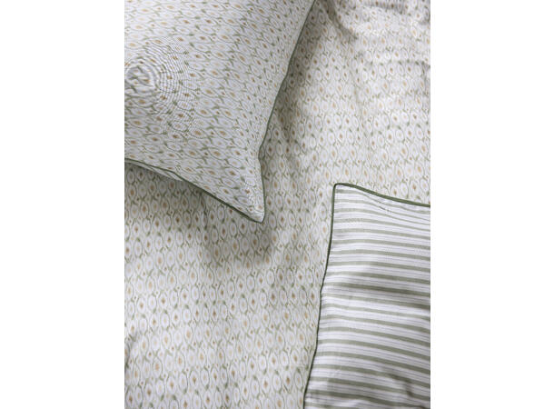 Borås Cotton Arosa sengesett 140x200/50x70 Grønn