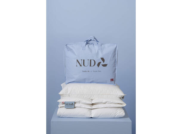 NUD dundyne 140x200 varm 728g 100% resirkulert. 80% dun og 20% fjær 