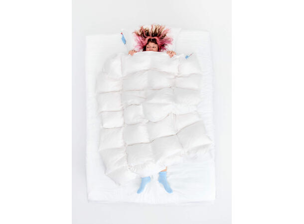 NUD dundyne 140x200 varm 728g 100% resirkulert. 80% dun og 20% fjær 