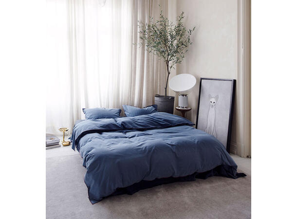 Tone Kroken Merci sengesett 140x220/50x70 Blå 