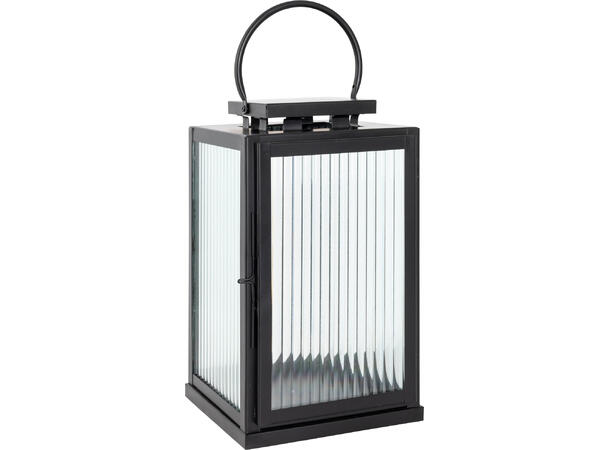 Halvor Bakke Brillar lanterne H36 Sort med rilleglass 