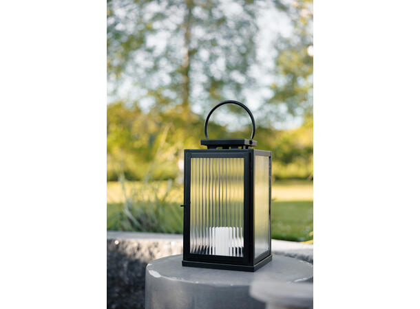 Halvor Bakke Brillar lanterne H36 Sort med rilleglass 