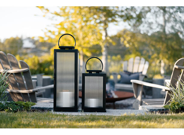 Halvor Bakke Brillar lanterne H36 Sort med rilleglass 