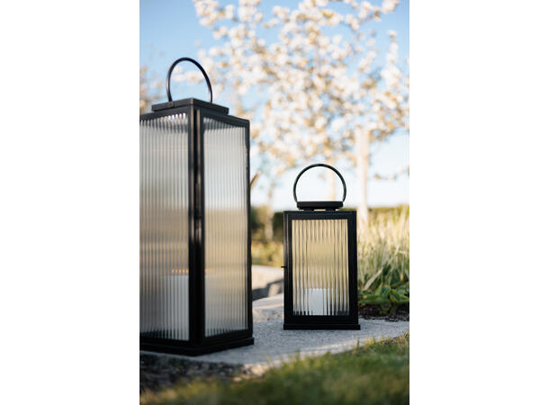 Halvor Bakke Brillar lanterne H36 Sort med rilleglass 