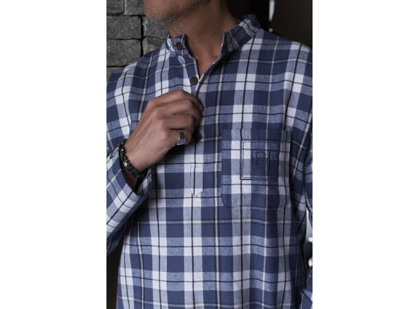 Halvor Bakke Saint-Maurice nattskjorte L/XL Blå / Vintage indigo