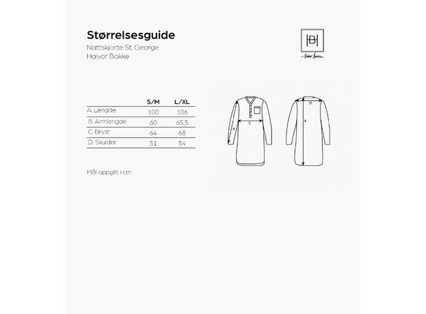 Halvor Bakke St. George nattskjorte L/XL Blå / Vintage indigo 