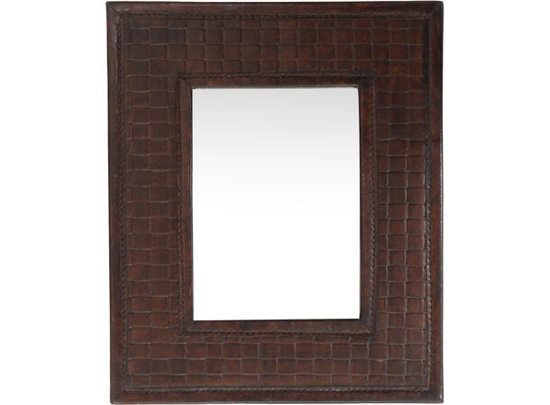 Halvor Bakke ramme i skinn IV foto 13x18 25x30 skinn med flett 