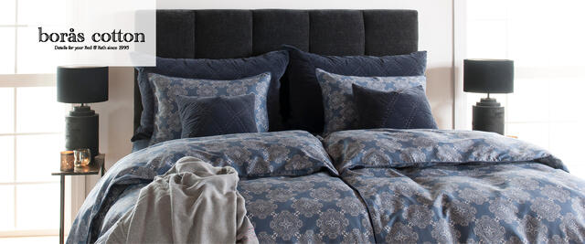 Borås Cotton sengetøy i blått- Alba