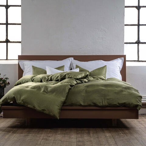 Turiform sengetøy i bambus. Farge: grønn