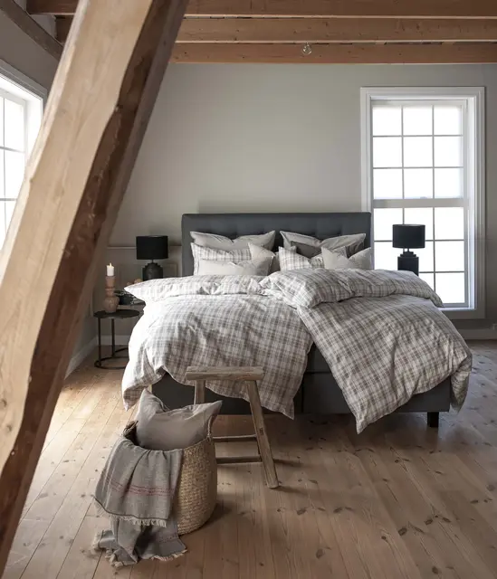Borås Cotton Trouville sengeteppe 130x180 Greige 