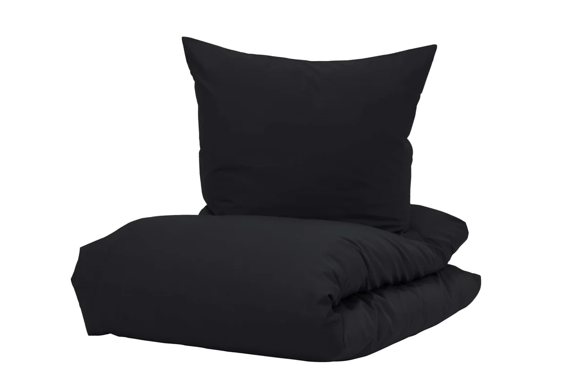 Borås Cotton Cloud sengesett 140x200/50x70 Sort / Black 