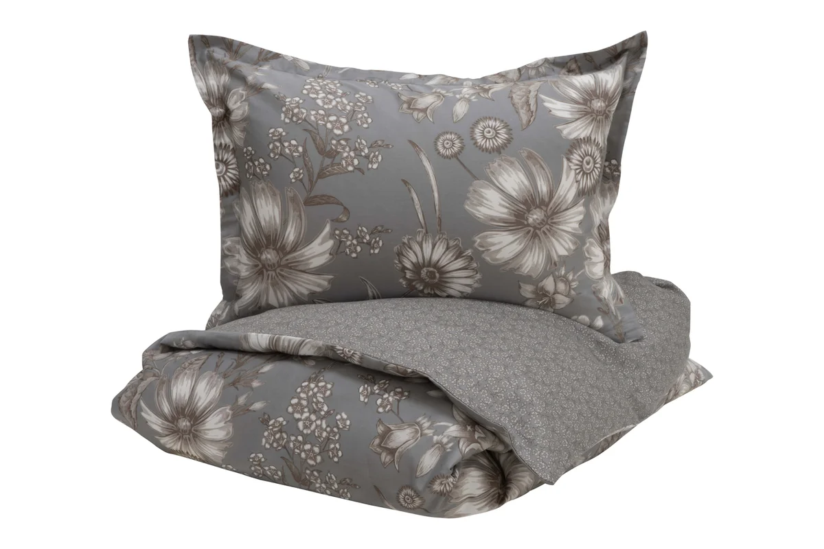 Borås Cotton Siena sengesett 200x220/2*50x70 Grå 