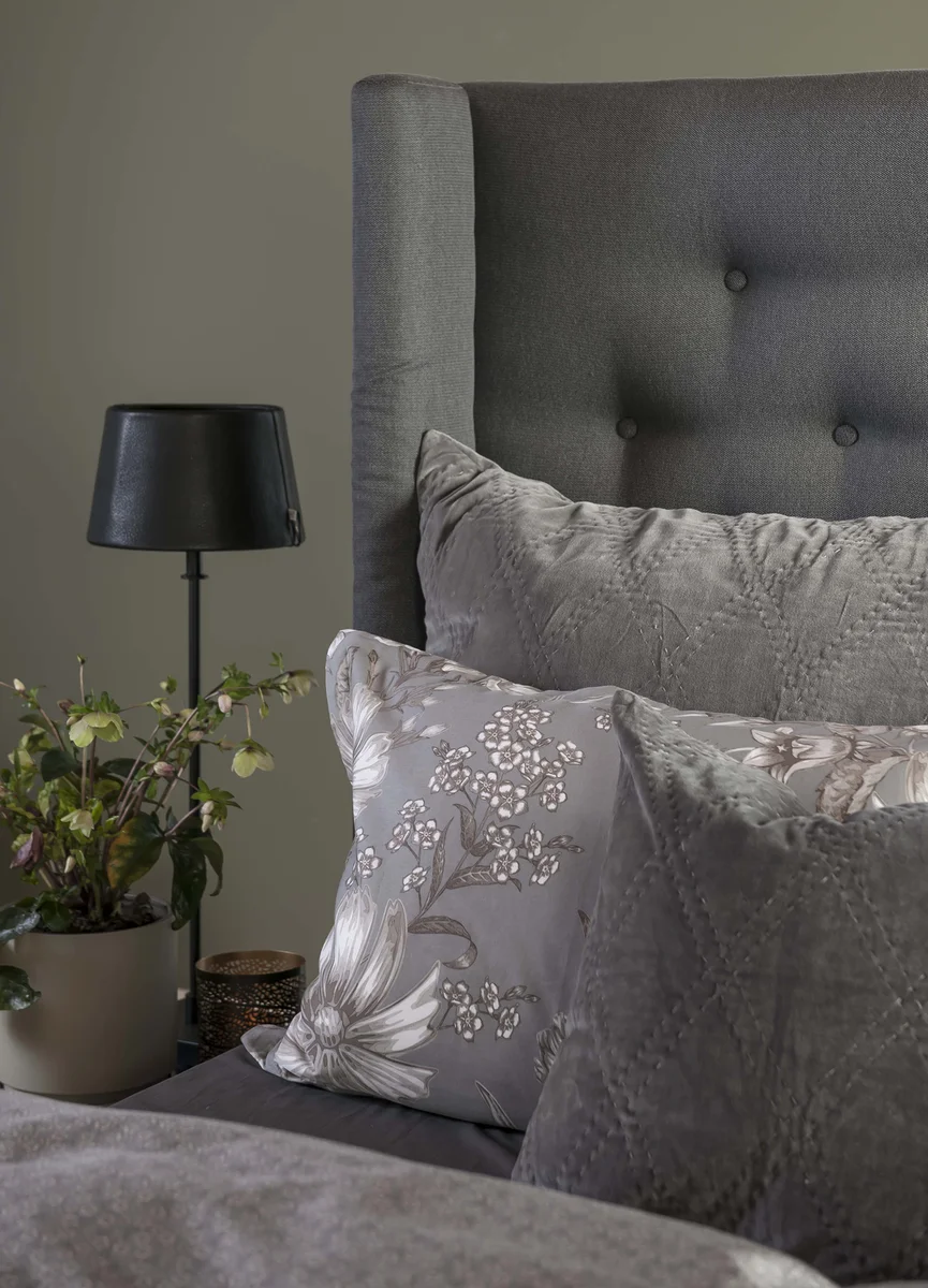Borås Cotton Cloud konvoluttlaken 180x200 Grå / Antrasitt 