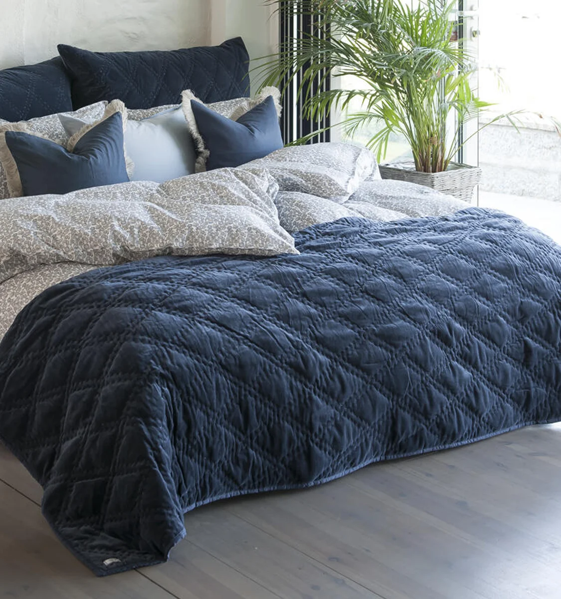 Borås Cotton Marseille sengeteppe 140x240 Hague blue 
