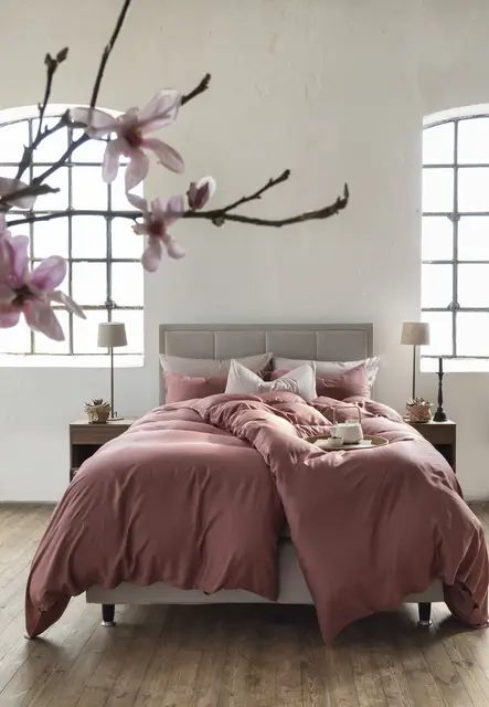 Borås Cotton Bliss sengesett 140x200/50x70 Aubergine 