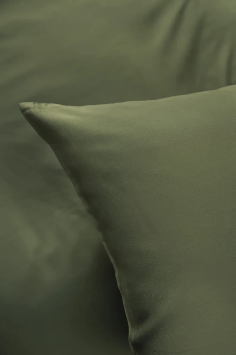 Borås Cotton Bliss sengesett 140x200/50x70 Oliven 