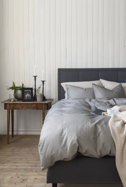 Borås Cotton Enzo sengesett 140x200/50x70 Grå 