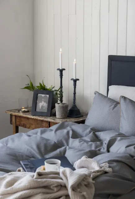Borås Cotton Enzo sengesett 140x200/50x70 Grå 