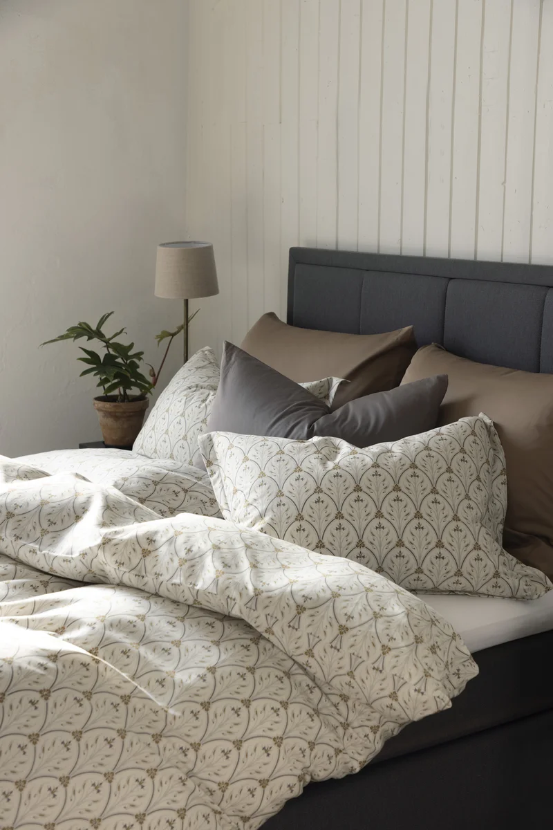 Borås Cotton Marino sengesett 140x200/50x70 Grå 