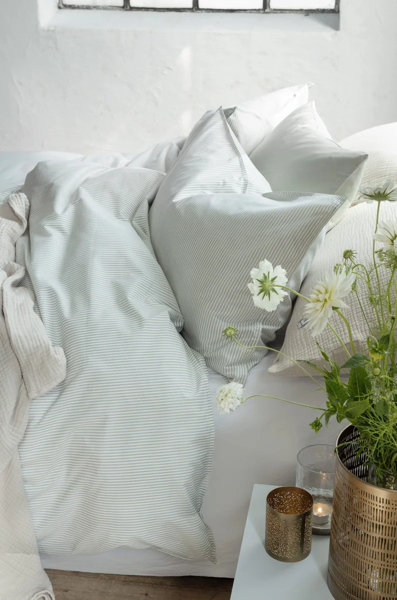 Borås Cotton Cille sengesett 140x220/50x70 Grønn 