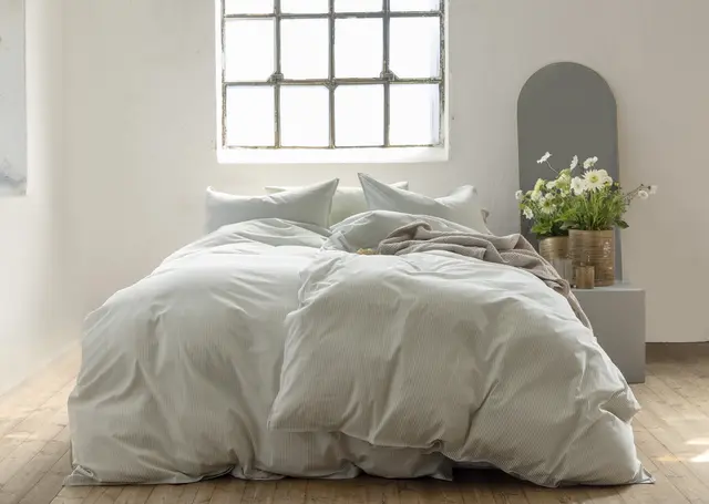 Borås Cotton Cille sengesett 140x200/50x70 Grønn 