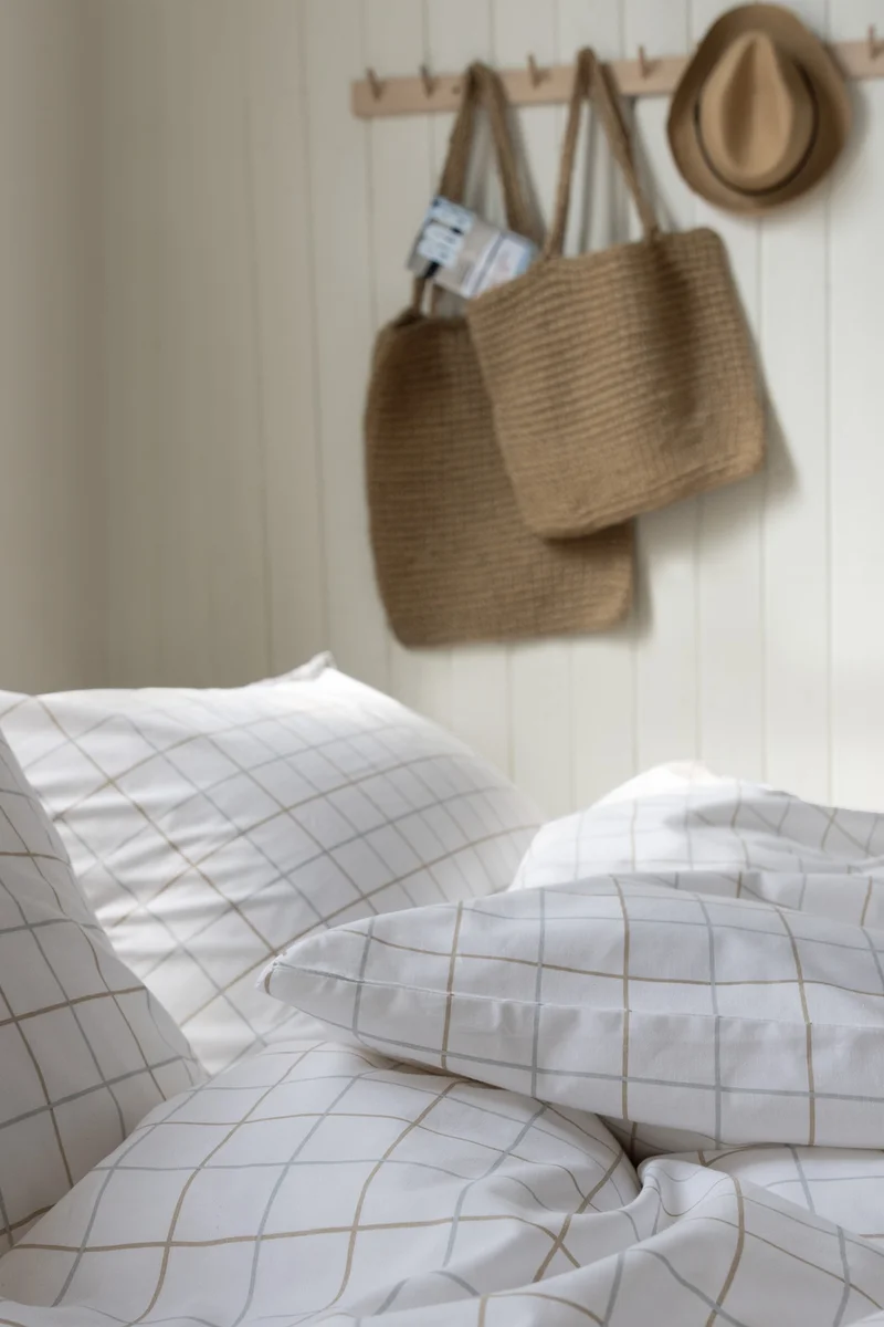 Borås Cotton Lumi sengesett 140x200/50x70 Taupe 