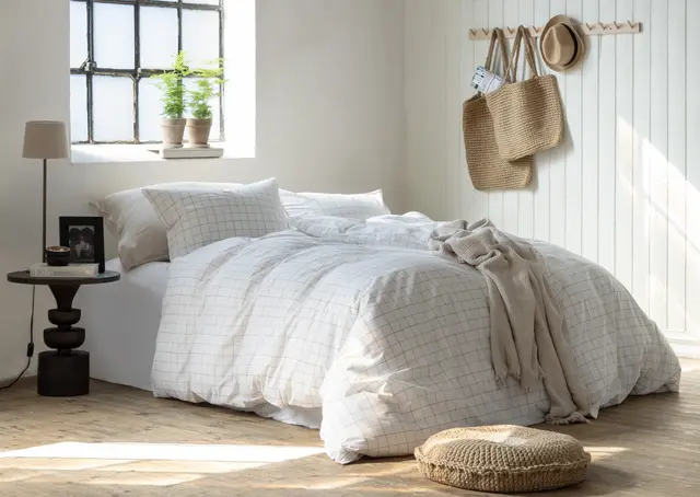 Borås Cotton Lumi sengesett 140x200/50x70 Taupe 