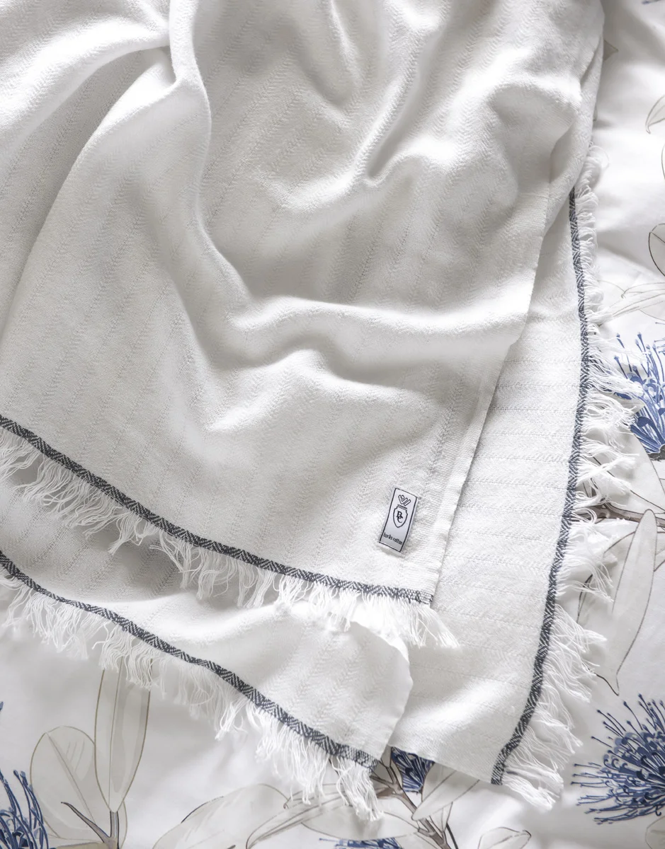 Borås Cotton Canasta pledd 130x240 White 