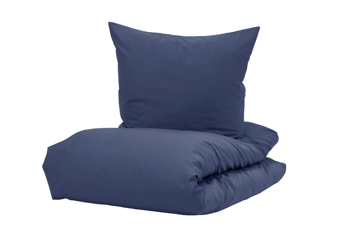 Borås Cotton Cloud sengesett 140x220/50x70 Blå / Deep blue 