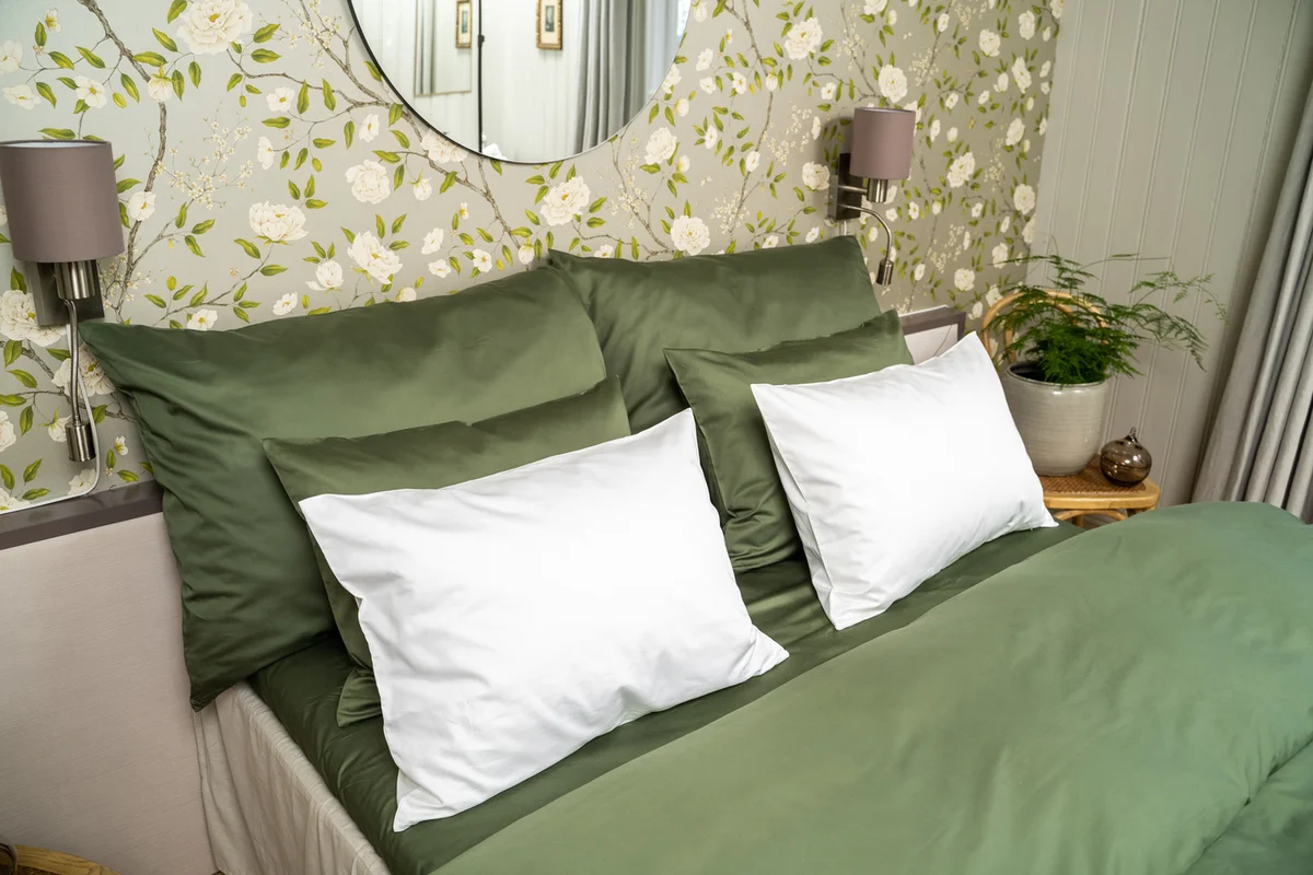 Borås Cotton Cloud sengesett 200x220/50x70 Grønn / Green 