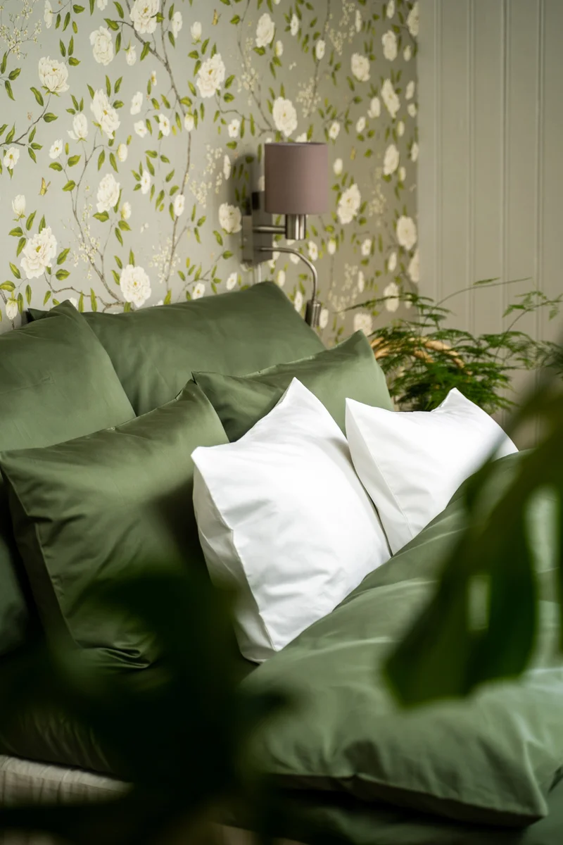 Borås Cotton Cloud sengesett 200x220/50x70 Grønn / Green 