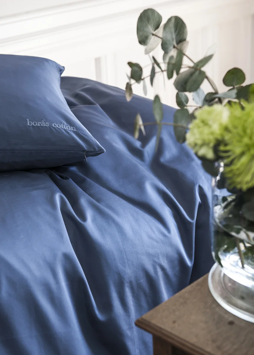 Borås Cotton Cloud sengesett 140x220/50x70 Blå / Deep blue 