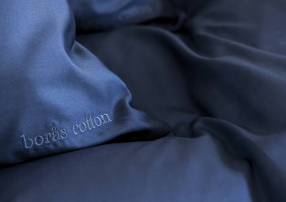 Borås Cotton Cloud sengesett 140x220/50x70 Blå / Deep blue 