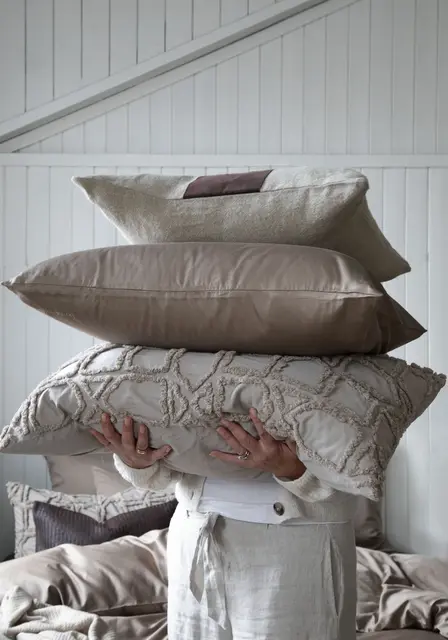 Halvor Bakke Napier putetrekk 45x80 Beige / Pure cashmere 
