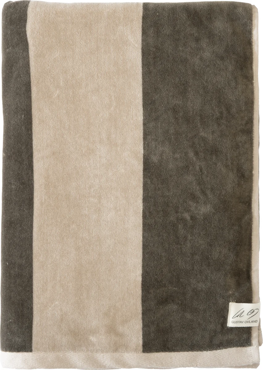 Gustav Ovland Sava strandhåndkle 100x180 Beige / Grønn 