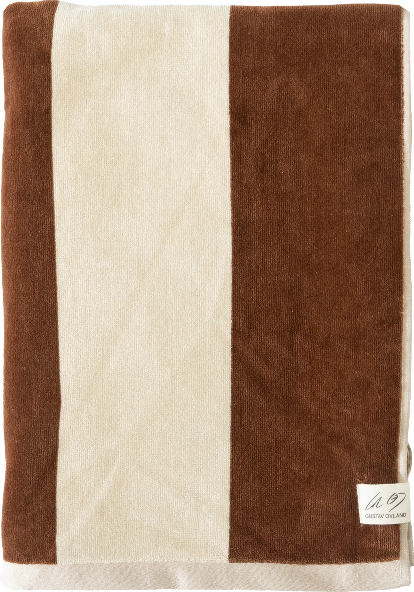 Gustav Ovland Sava strandhåndkle 100x180 Beige / Rust 
