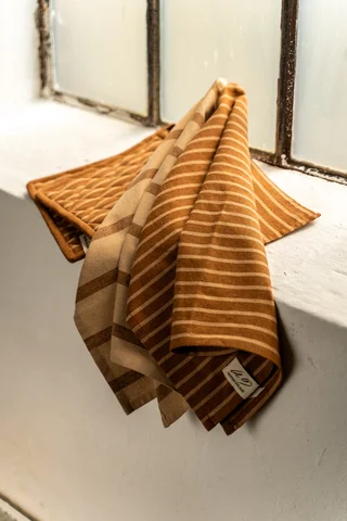 Pakke 6 Gustav Ovland Rust 2pk kjøkkenhåndkle og 2pk gryteklut