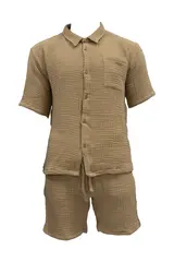 Gustav Ovland Nicola pysj m/shorts S/M R&#248;kt eik