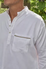 Halvor Bakke St. George nattskjorte L/XL Beige / Pure cashmere
