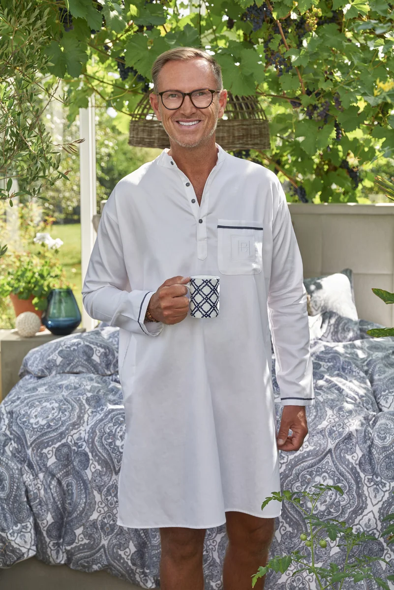Halvor Bakke St. George nattskjorte L/XL Blå / Vintage indigo 