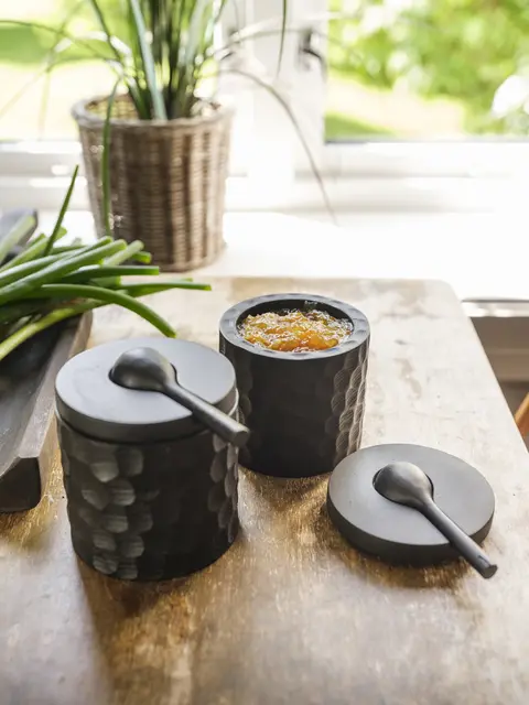 Halvor Bakke Pret krukke med lokk Ø10 H10 Sort 