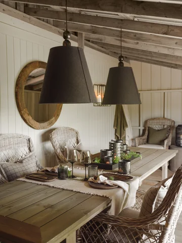 Halvor Bakke Rivonia taklampe lin Ø50 Sort