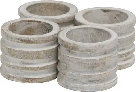 Halvor Bakke Isola serviettring 4-pack Ø4 Hvit