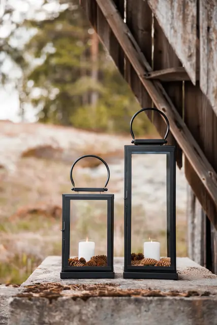 Halvor Bakke Marmi lanterne stål Høyde 36 cm Sort 