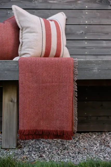 Halvor Bakke Vivero putetrekk 50x50 Beige med rust felt 
