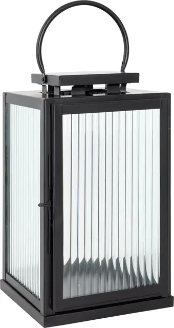 Halvor Bakke Brillar lanterne H36 Sort med rilleglass 