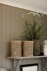 Halvor Bakke Latina rotting lyslykt Ø18 H24 Beige