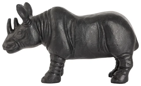 Halvor Bakke Nairobi Neshorn i metall Sort