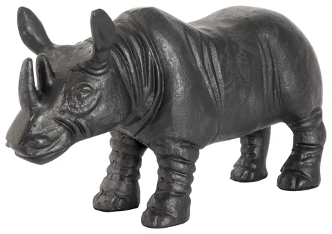 Halvor Bakke Nairobi Neshorn i metall Sort